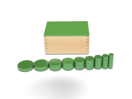 Montesori Kutija sa cilindrom zelena