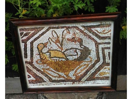 Mozaik u prekrasnom drvenom okviru 47 x 38 cm