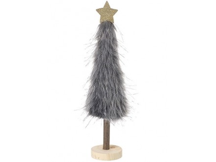 NG Dekoracija - Silver Tree With Fur