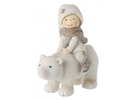 NG Figura - Snowgirl Riding Polar Bear