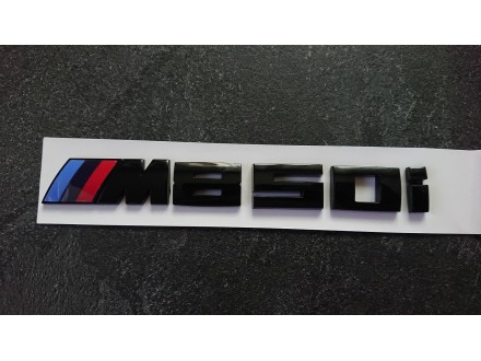 NOVO BMW oznaka M850i SJAJNO CRNA 2cm