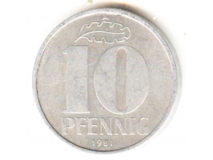 Nemacka DDR 10 pfennig 1981 A