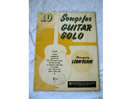 Notna knjiga 10 SONGS FOR GUITAR SOLO