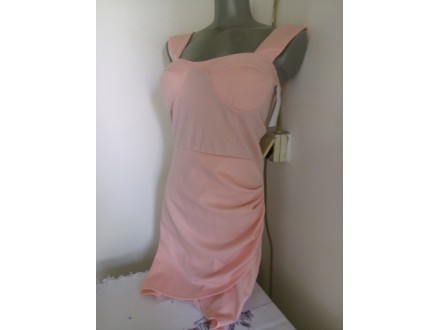 Nova Moda italia roze haljina sa naborom S/M