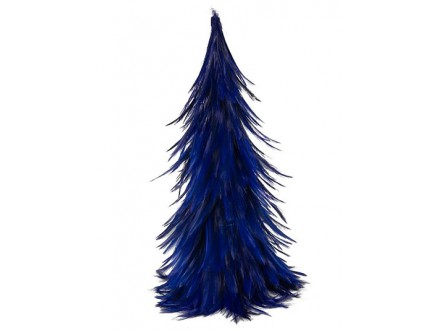 Novogodišnja dekoracija - Blue Feather Cone Xmas Tree