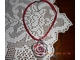 Ogrlica crvena ruža slika 3