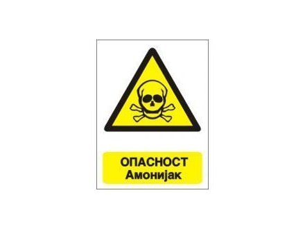 Opasnost Amonijak - nalepnice i table