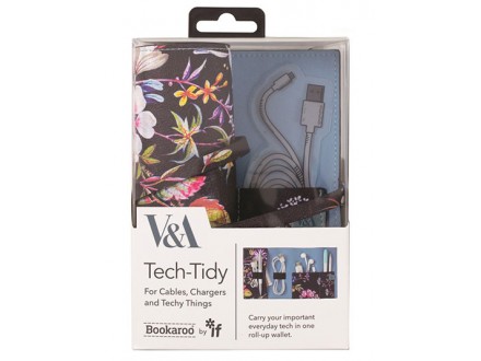 Organajzer - V&;A, Bookaroo, Tech Kilburn, Black Floral - Bookaroo
