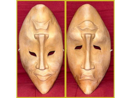 POZORIŠTE Komedija i Tragedija drvena maska zidni ukras