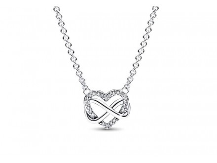 PandoraSparkling Infinity Heart ogrlica srebro ale s925
