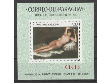 Paragvaj - Goya bloc 1969