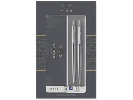 Parker Jotter Gift Set with Ballpoint Pen &; Mechanical Pencil - Parker