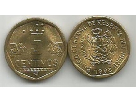 Peru 5 centimos 1998. UNC