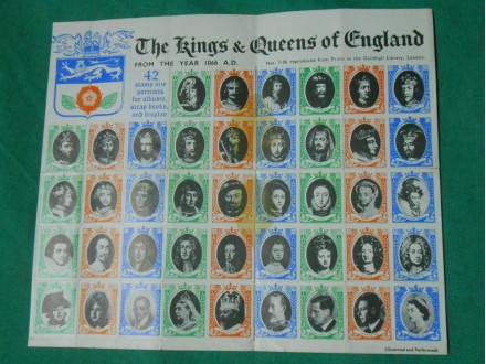 Postage Stamps England The Kings&;;;Queens of England