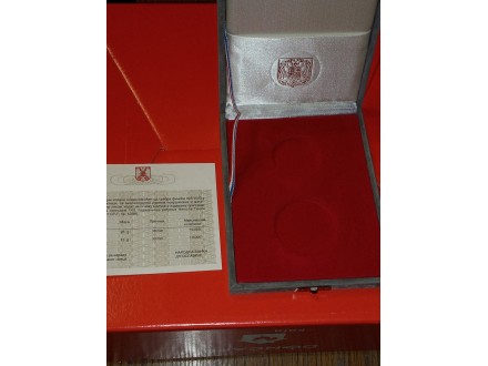 Prazna kutija i sertifikat za Ag set Nikola Tesla 1996