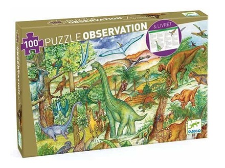 Puzle - Dinosaures, 100 pcs - Observation puzzle