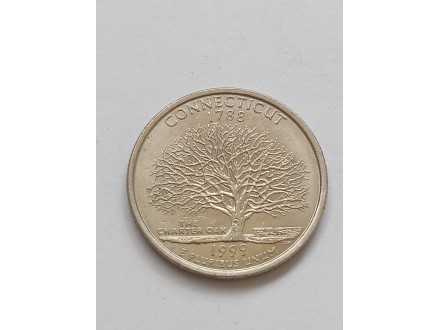 Quarter Dollar 1999.g - Connecticut  - USA - Amerika