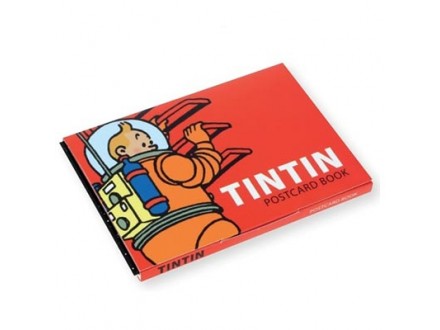Razglednice, set/16 - Tintin Moon - Tintin