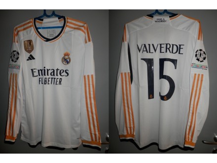 Real Madrid dres 2023-24 Federico Valverde 15 Dug rukav