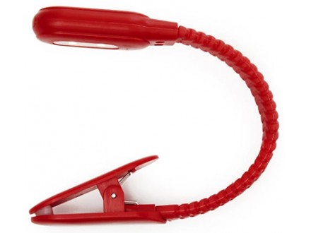 Rechargeable Clip Book Light, Red