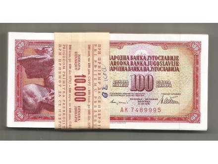 SFRJ Jugoslavija 100 dinara 1978. 100 kom, bunt