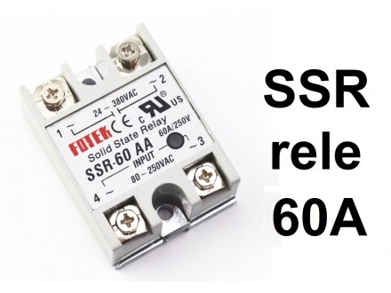 SSR rele - 60A - Solid state relay - 250V upravljanje