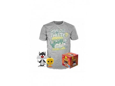 Set majica i figura - Looney Tunes, Sylvester&;Tweety, M - Looney Tunes
