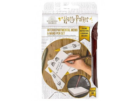 Set notes i hemijska olovka - HP, Interdepartmental Memo And Wand - Harry Potter
