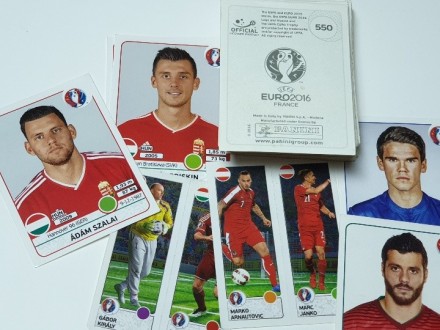 Sličice Euro 2016 na komad po izboru sa spiska