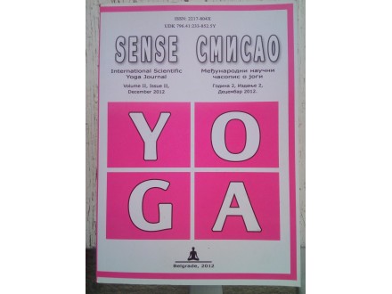 Smisao/Sense,br.2/`12,međunarodni naučni časopis o jogi