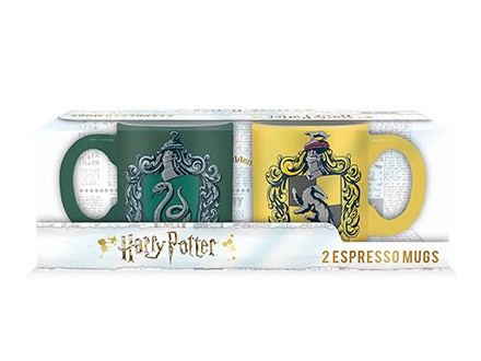 Šolje za espreso set 2 - HP, Slytherin &; Hufflepuff, 110ml - Harry Potter
