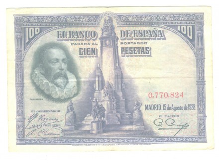 Spanija 100 pesetas 1928