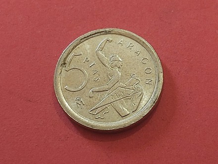 Španija  - 5 pesetas 1994 god Aragon