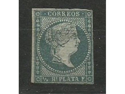 Španski Antili,Kraljica Izabela II 0.5 R 1855.,čisto