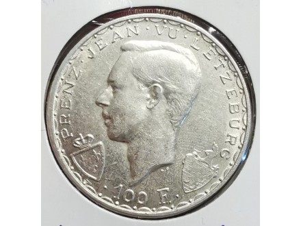 Srebrnjak 100 Francs, 1946. Luksemburg, ređe