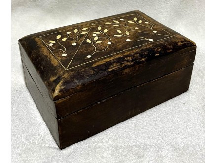 Stara drvena rustična kutija za nakit EXTRA