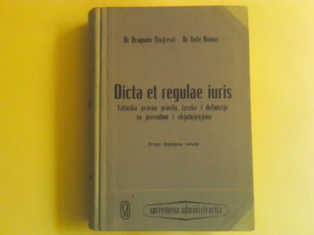 Stojčević/Romac - Dicta et regulae iuris