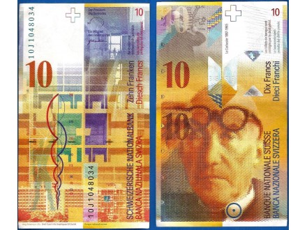 Switzerland Švajcerska 10 Swiss Francs 2010 UNC