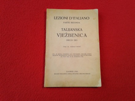 Talijanska vježbenica: drugi dio (NDH, 1941)