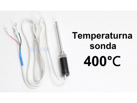 Temperaturna sonda 400℃ - PT100 - 1m - 15cm