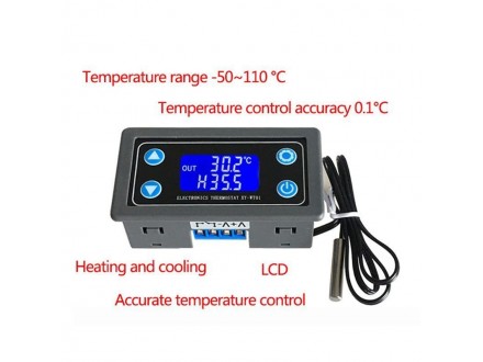 Temperaturni kontroler sa LCD displejom ugradni