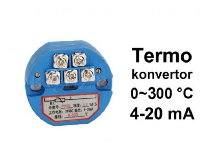 Termo konvertor - PT100 - 4-20mA - 24V - 0~300C