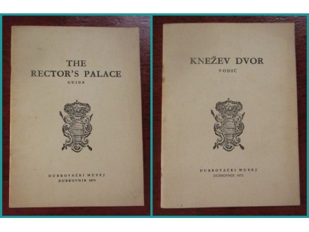 The Rectors Palace Guide-Knežev Dvor,Dubrovnik 1972.