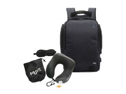 Trailblazer 17.3` Backpack Dark Blue O3  + Neck Pillow Grey