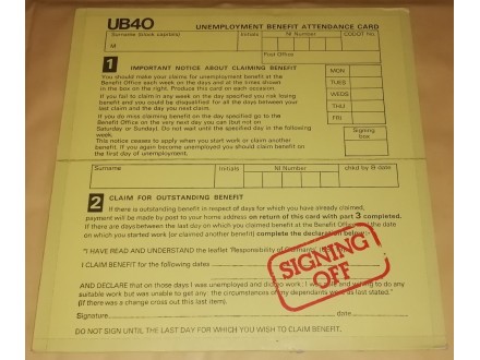 UB40 – Signing Off (2LP), GERMANY PRESS