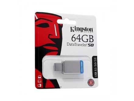 USB Flash memorija Kingston 64GB 3.0 srebrno-plava