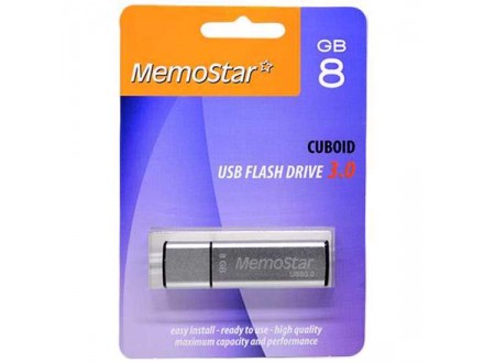 USB Flash memorija MemoStar 8GB CUBOID 3.0 srebrna