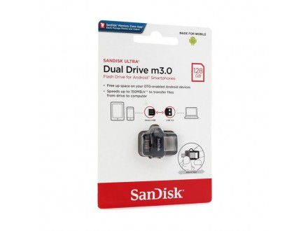 USB Flash memorija SanDisk Ultra 128GB m3.0 Grey&;Silver