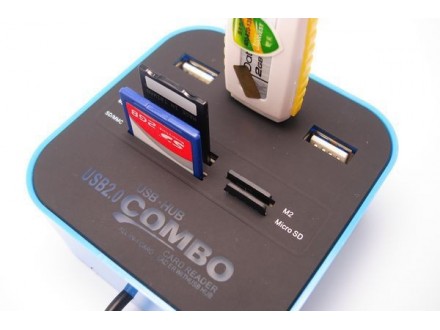 USB HUB + Čitač kartica