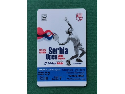 Ulaznica 2009 SERBIA OPEN